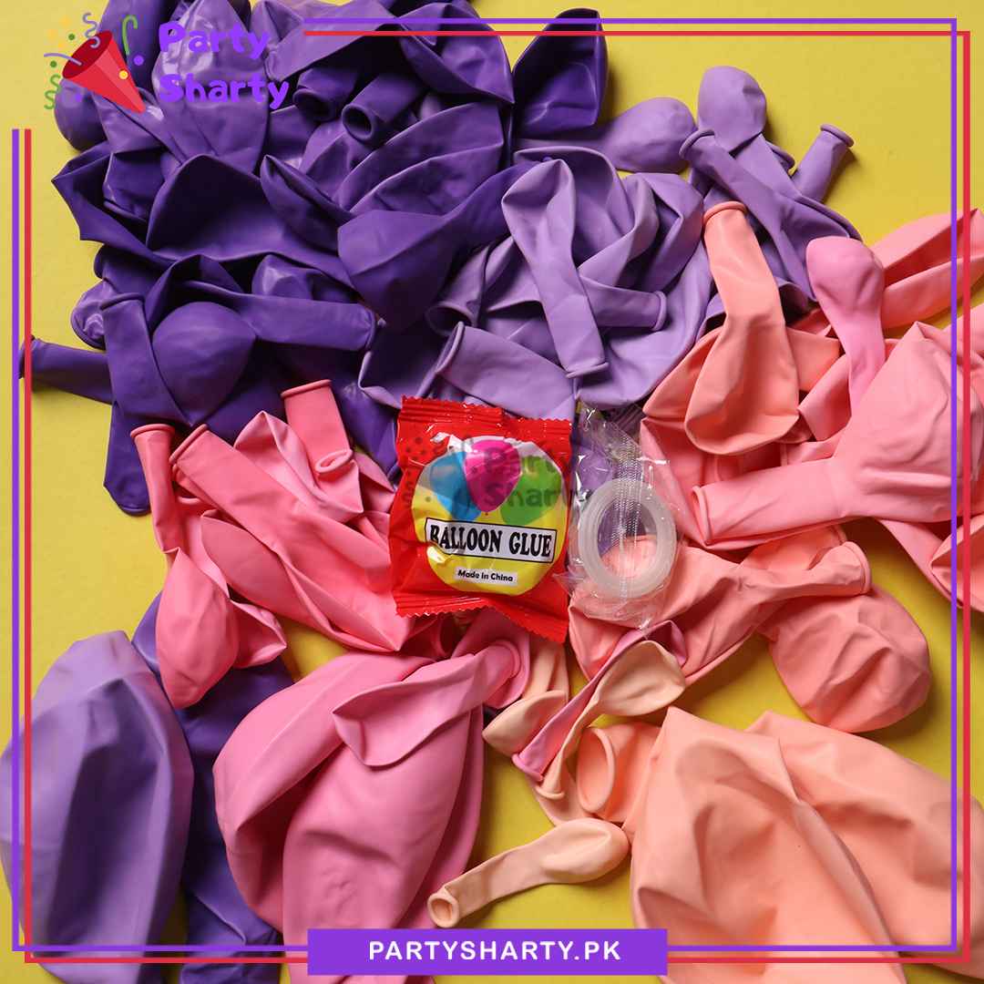 100pcs Baby Pink, Blush, Lilac & Dark Purple Balloons Garland Theme Set For Butterfly Themed Party Decoration & Celebration