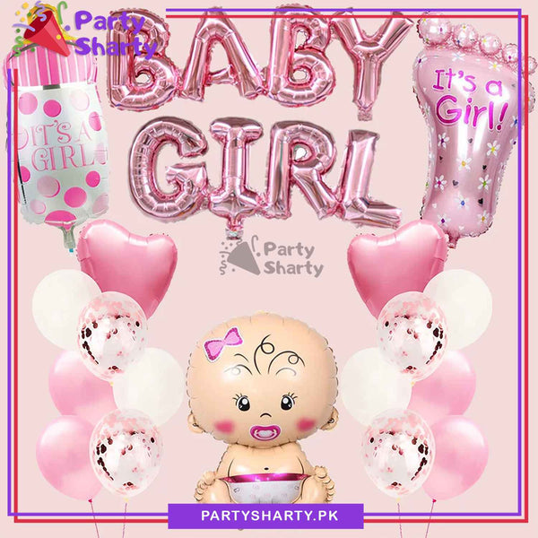 18pcs Baby Girl Theme Set for Welcome Baby Baby Shower Event