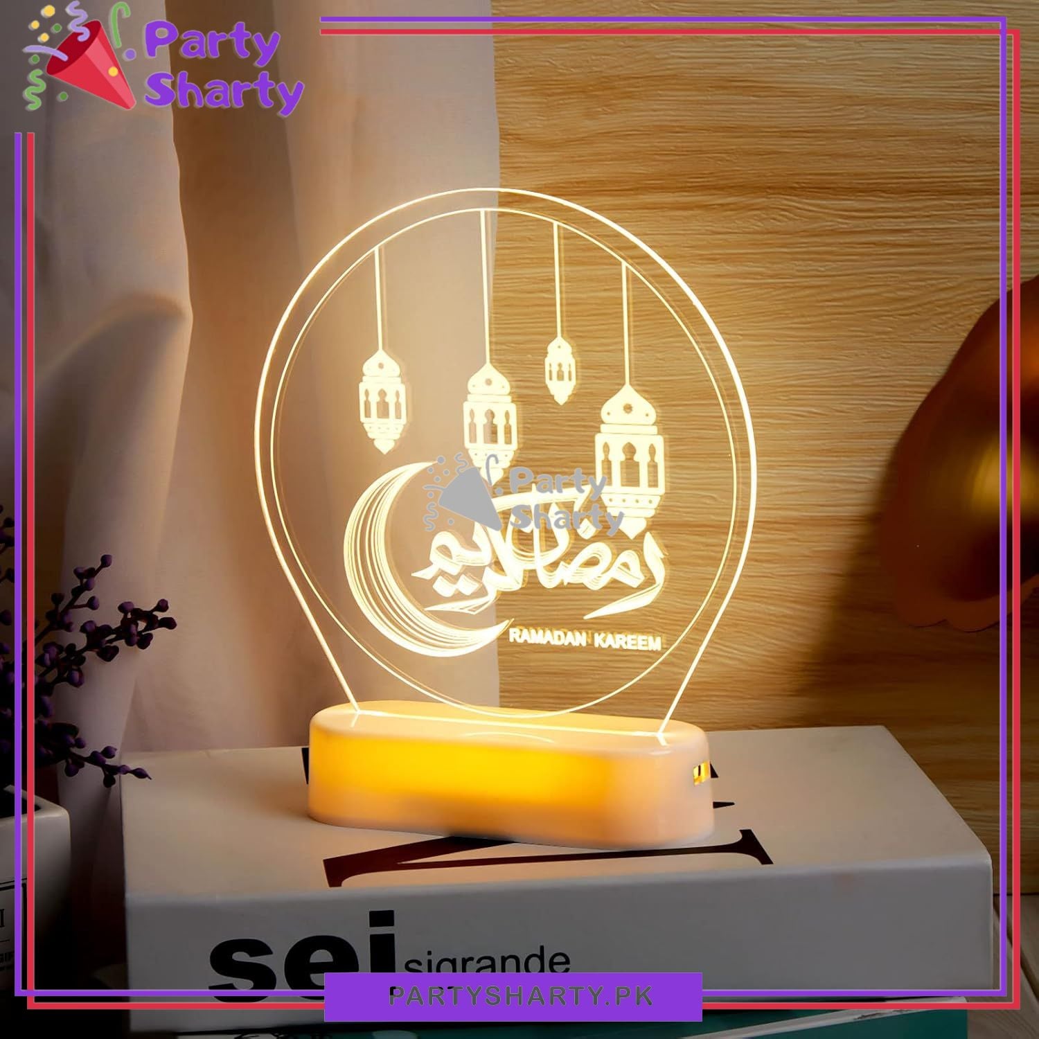 3D Ramadan Kareem LED light Lamp Decorative Led Table Lamp For Ramadan Decorations