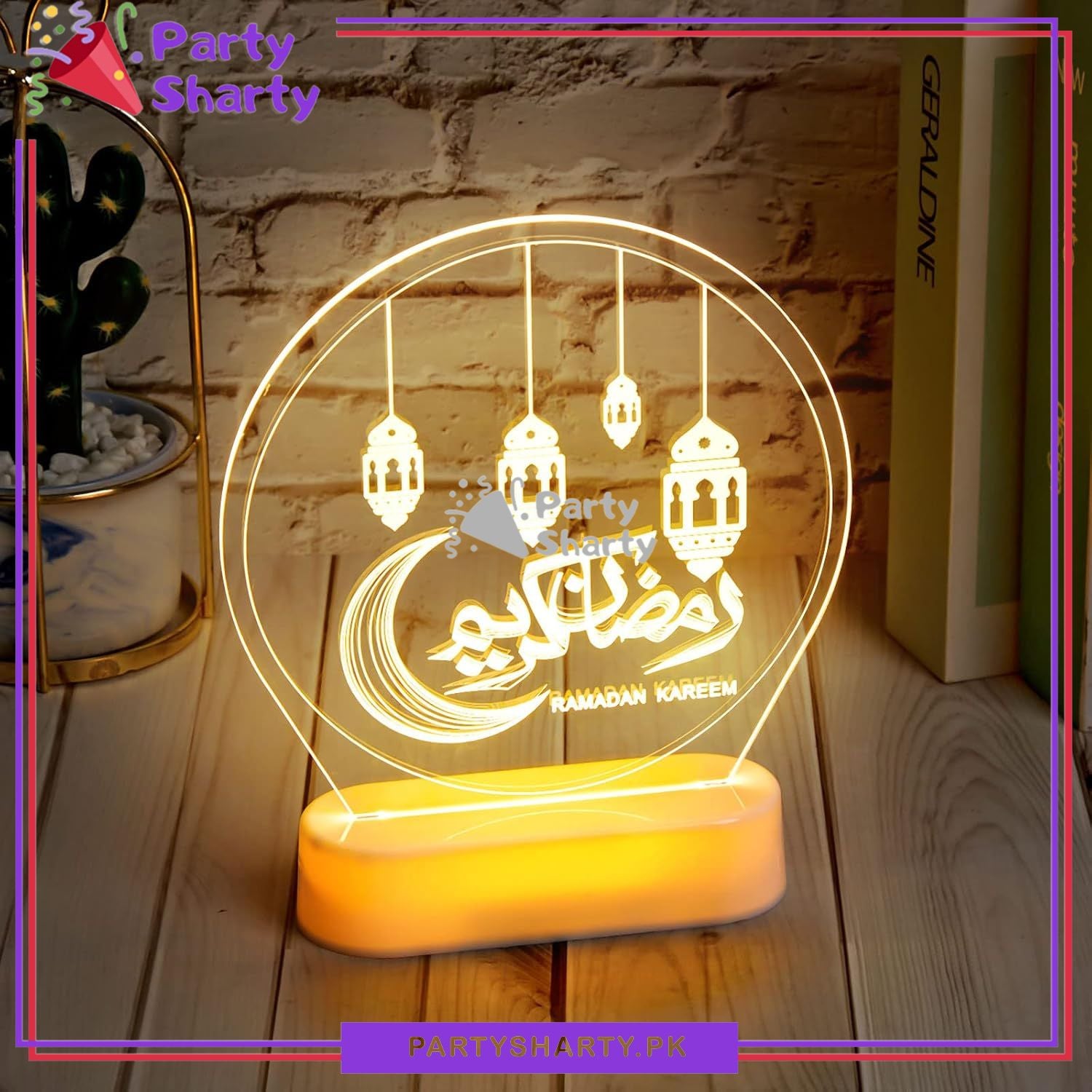3D Ramadan Kareem LED light Lamp Decorative Led Table Lamp For Ramadan Decorations