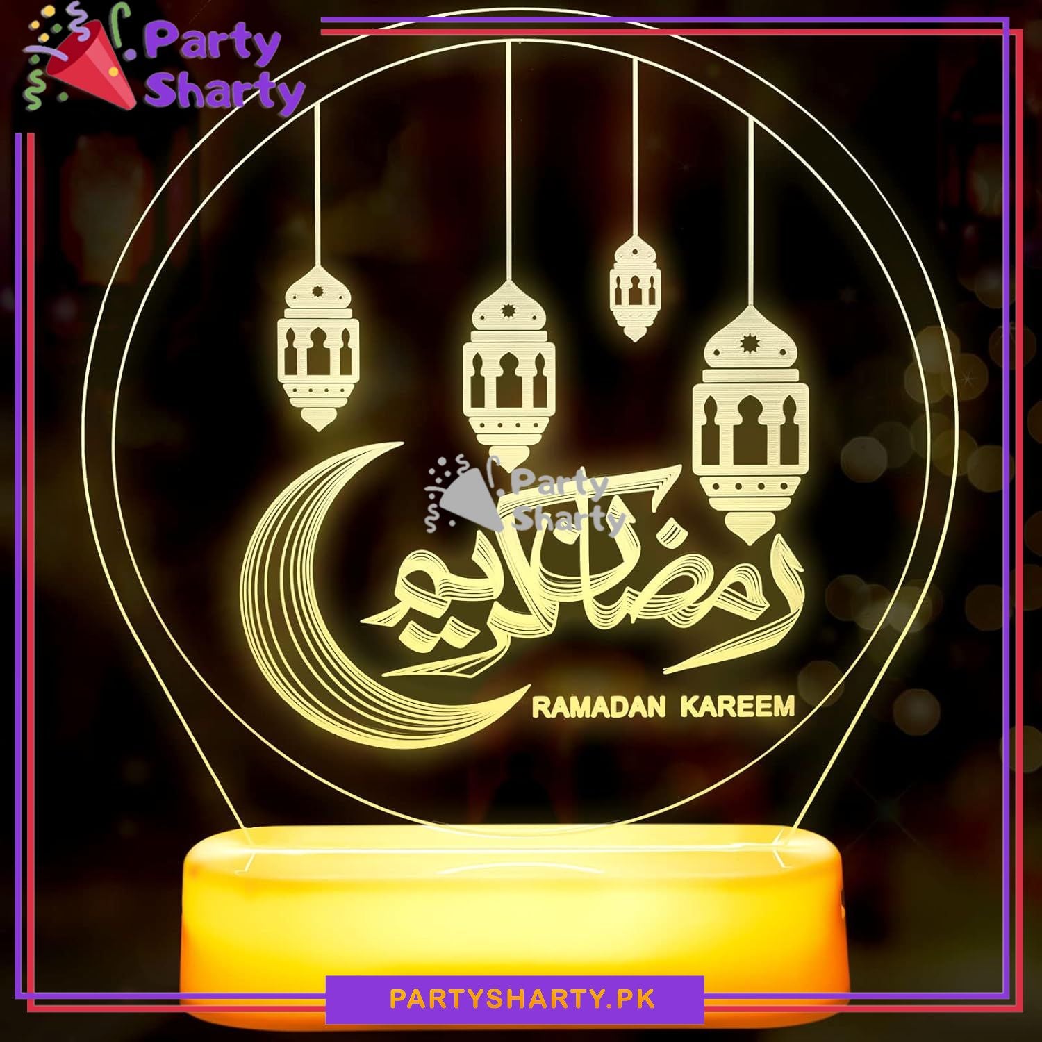3D Ramadan Kareem LED light Lamp Decorative Led Table Lamp For Ramadan Decorations