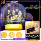 3D Ramadan Kareem LED light Lamp Decorative Led Table Lamp For Ramadan Decorations