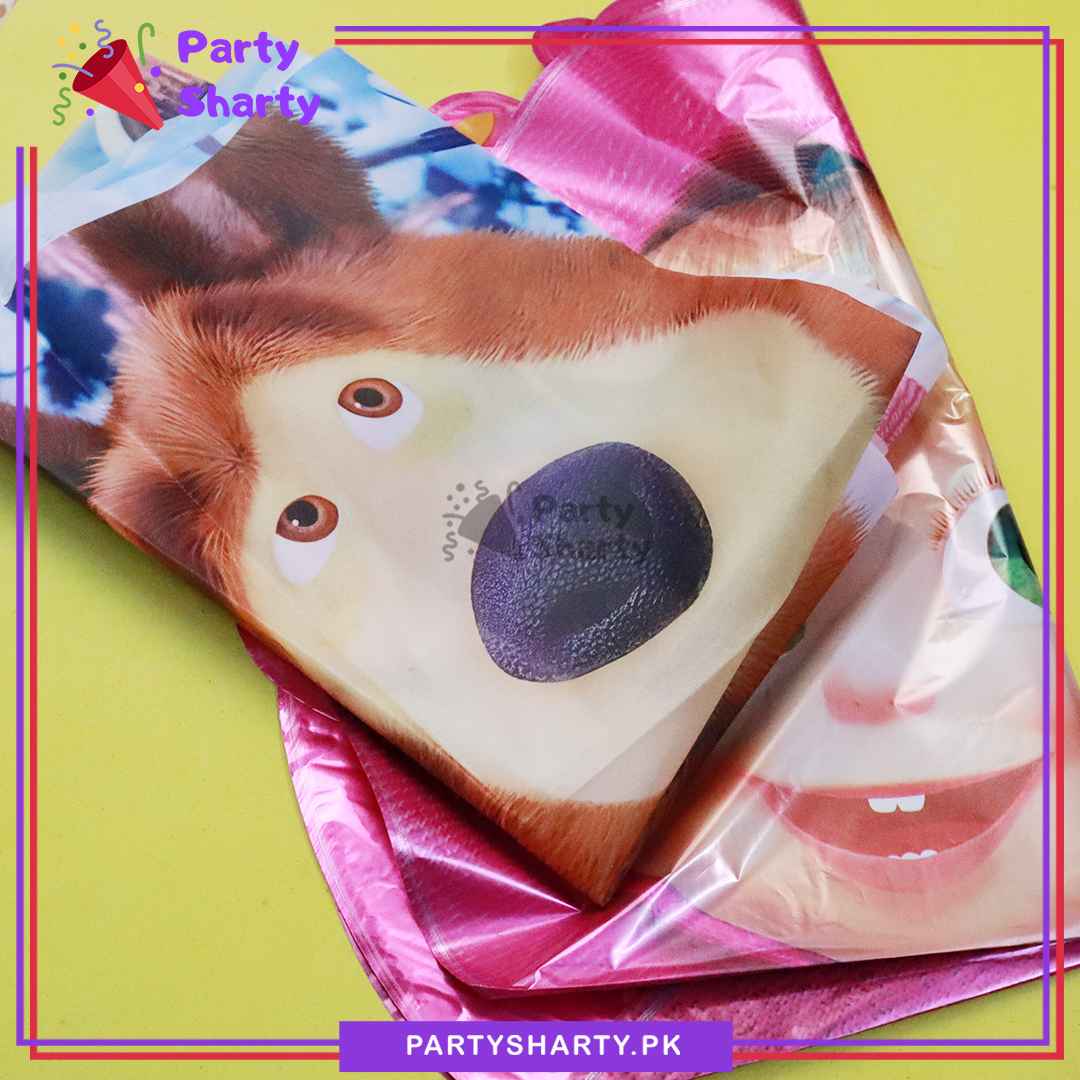 72pcs Happy Birthday Masha & The Bear Theme Set for Theme Based Birthday Decoration and Celebration