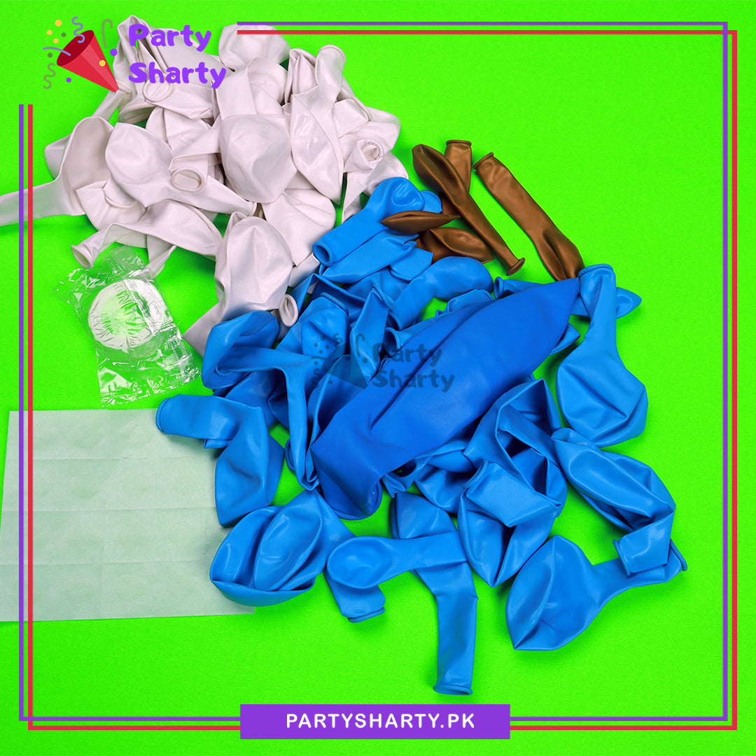 73pcs Its a Boy Scripted Theme Set for Welcome Baby / Baby Shower Event Decoration and Celebration