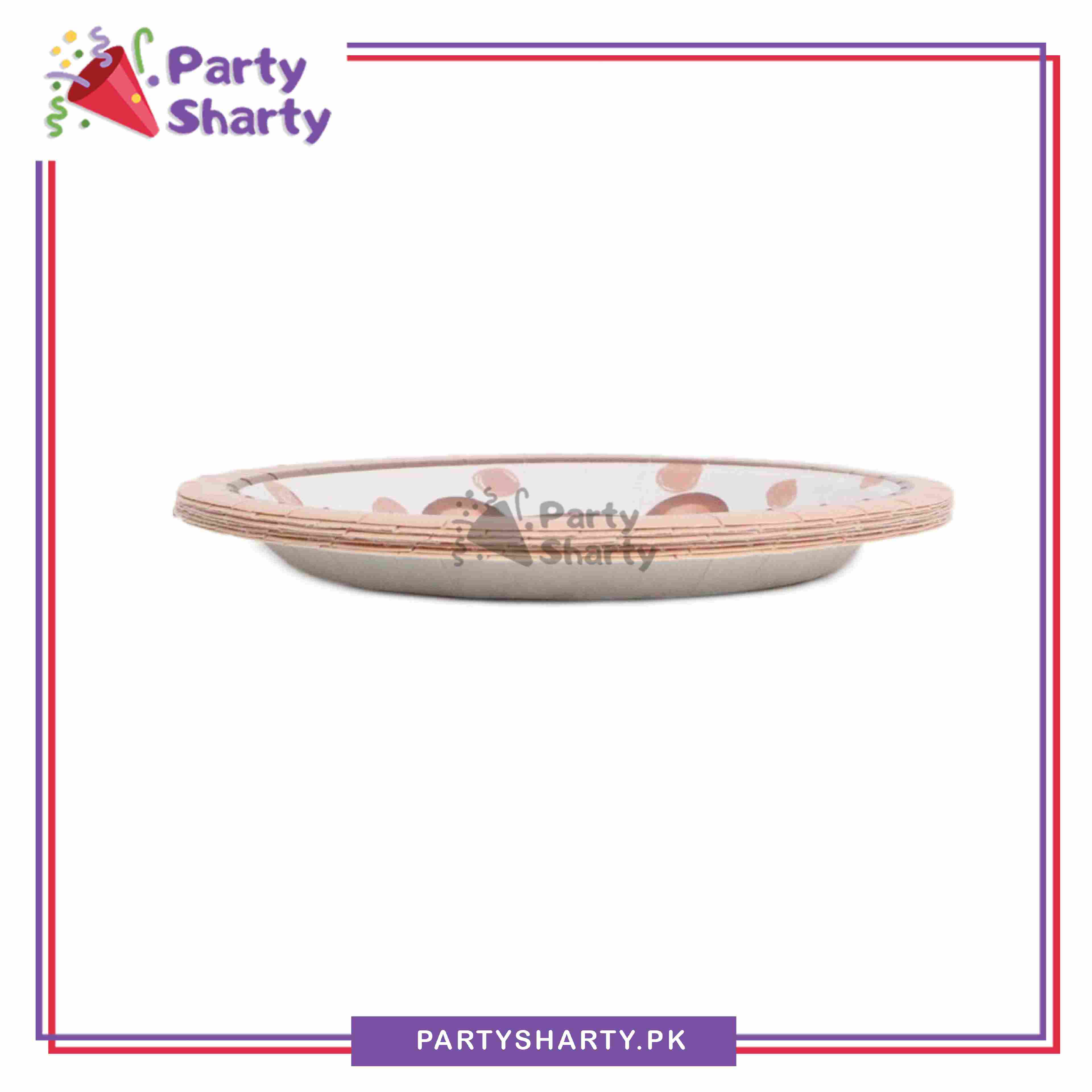 7inches Teddy Bear Theme Dessert Paper Plates Pack of 10 for Teddy Bear Theme Party Decoration
