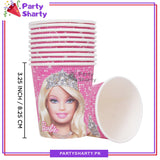 D-1 Barbie Doll Theme Paper Cups / Glass For Theme Based Decoration and Celebration