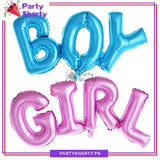 Pink / Blue Color Foil Balloons GIRL / BOY Letter Banner for Baby Shower Decoration