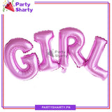 Pink / Blue Color Foil Balloons GIRL / BOY Letter Banner for Baby Shower Decoration