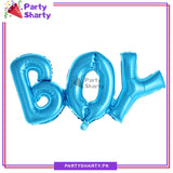 Pink / Blue Color Foil Balloons GIRL / BOY Letter Banner for Baby Shower Decoration