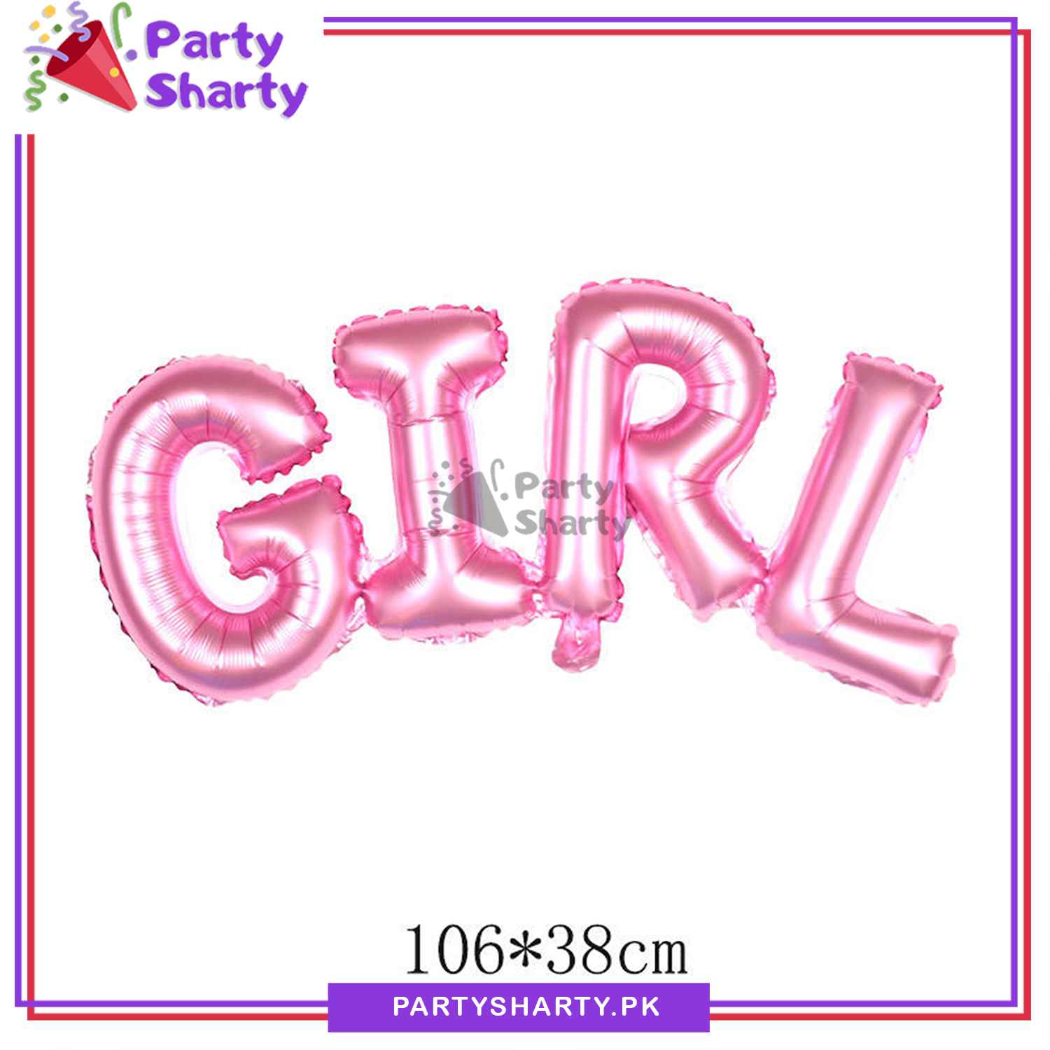 Pink / Blue Color Foil Balloons GIRL / BOY Letter Banner for Baby Shower Decoration