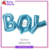 Pink / Blue Color Foil Balloons GIRL / BOY Letter Banner for Baby Shower Decoration