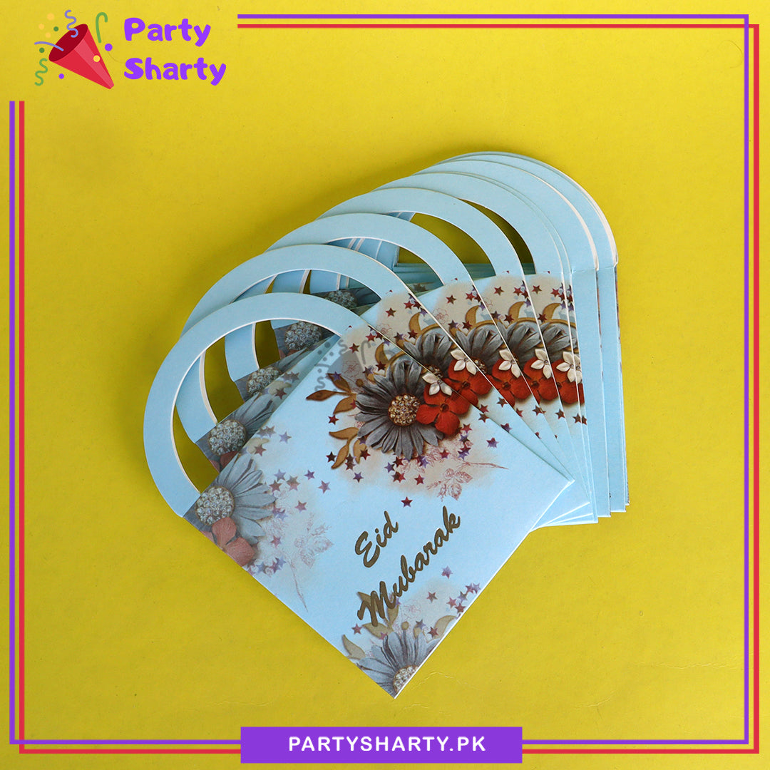 Cute Hand Bag Style Eidi Printed Envelopes (Pack 10) For Eid Celebration