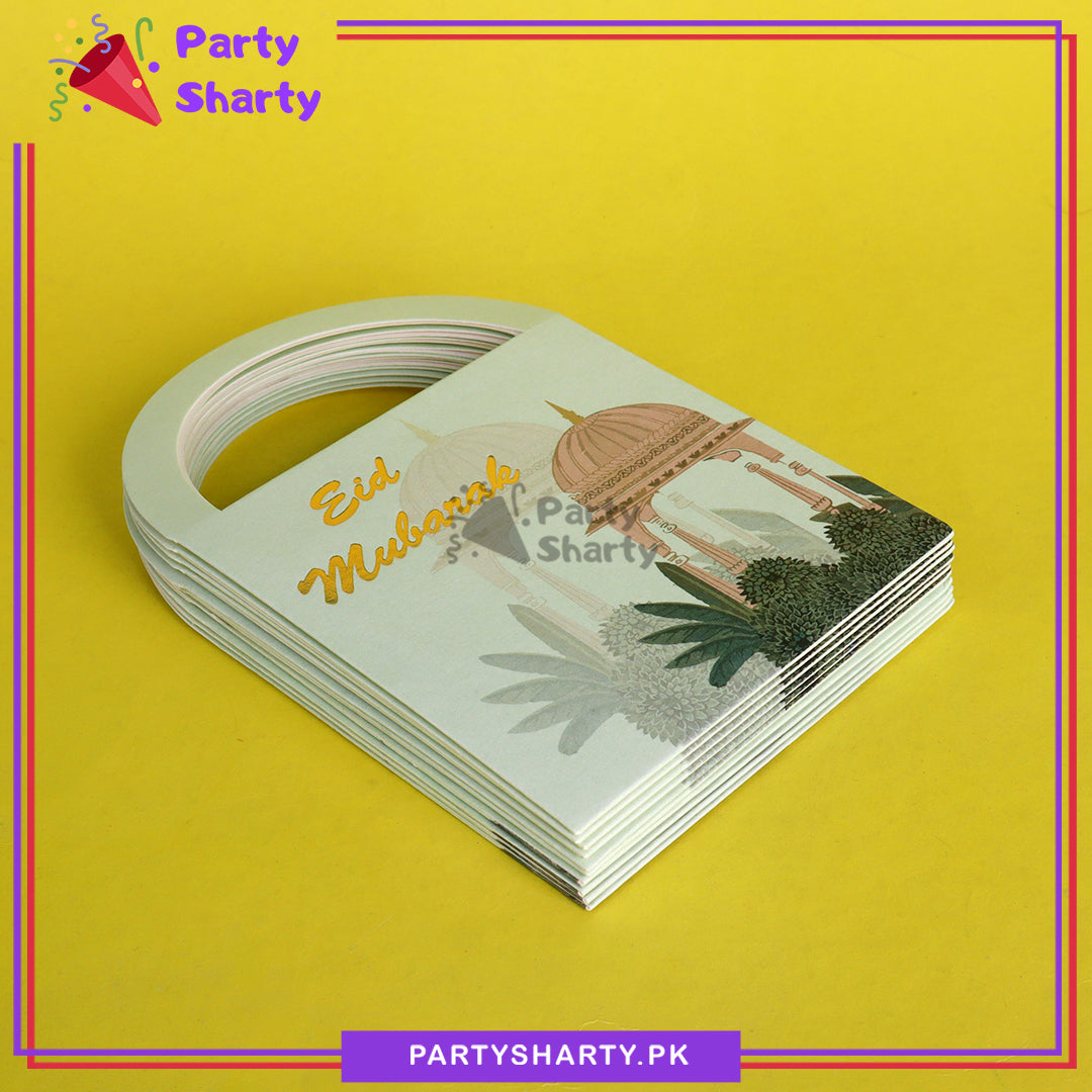 Cute Hand Bag Style Eidi Printed Envelopes (Pack 10) For Eid Celebration