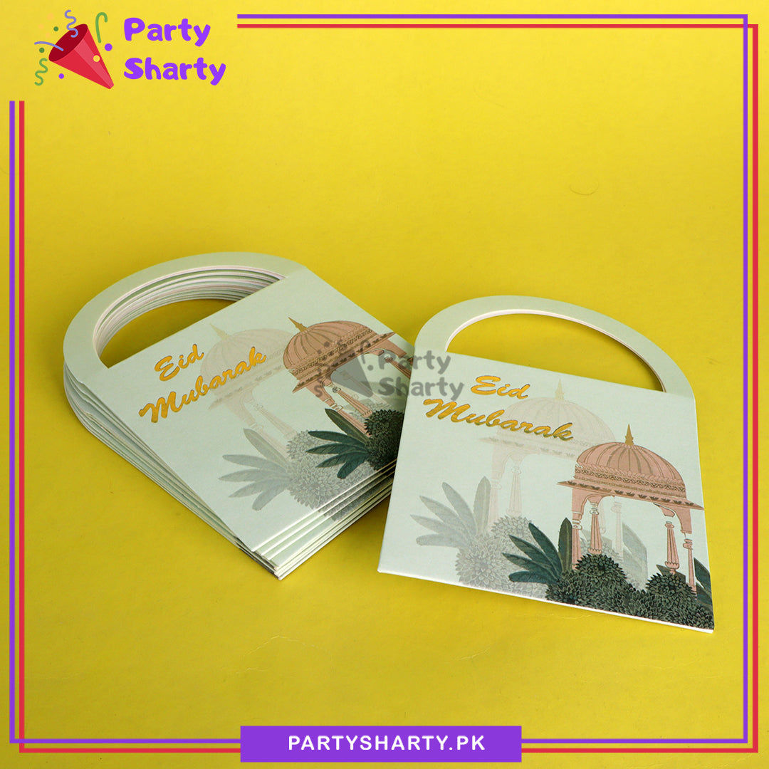 Cute Hand Bag Style Eidi Printed Envelopes (Pack 10) For Eid Celebration