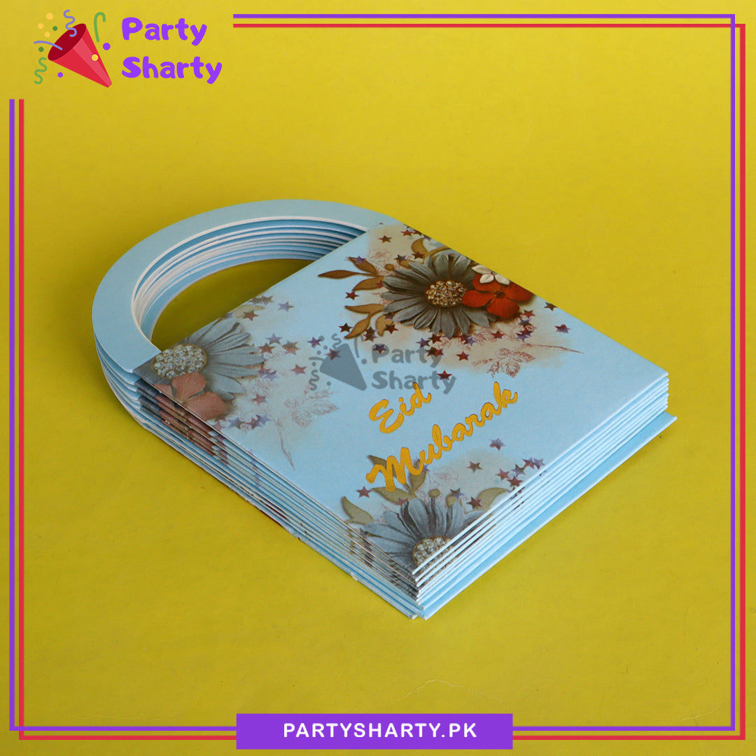 Cute Hand Bag Style Eidi Printed Envelopes (Pack 10) For Eid Celebration