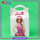 White Barbie Theme Goody Boxes Pack of 6 For Barbie Theme Birthday Decoration and Celebration