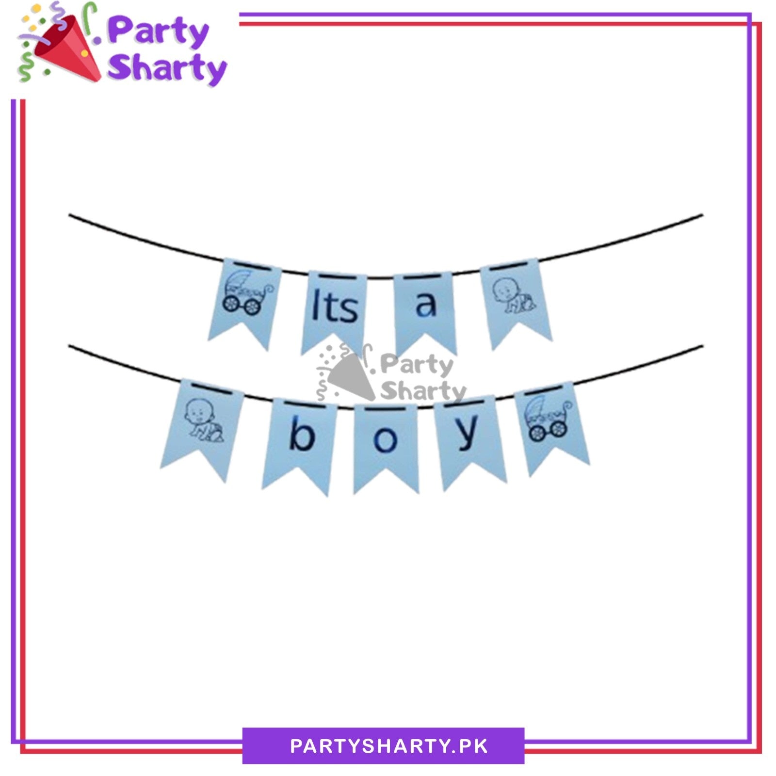 D2 Its a Boy / Girl Card Banner for Welcome Baby Party Decoration & Celebration