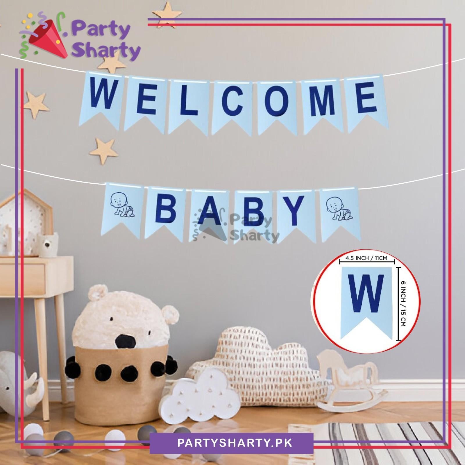 D2 Welcome Baby Card Banner for Welcome Baby Party Decoration & Celebration