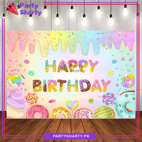 Donut Theme Birthday Decoration Set - Hanging Banner And Swirls For Photo Backdrop, Party Decor (Includes Thank You Card) - View #12