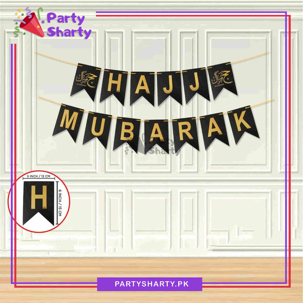Hajj Mubarak Banner – Ramadan & Eid Dekoration, Papier, 12x15 Cm, Für Party & Zuhause