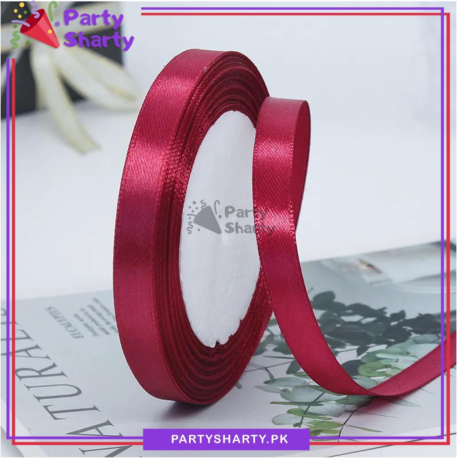 1/2 inch Satin Ribbon Roll For Birthday, Anniversary, Bridal Shower, Baby Shower and Gift Decoration