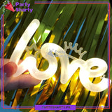 LED Exquisite Love Shape Luminous Lamp Plastic Glowing For Valentine Anniversary Night Light Wedding Birthday Party Decoration