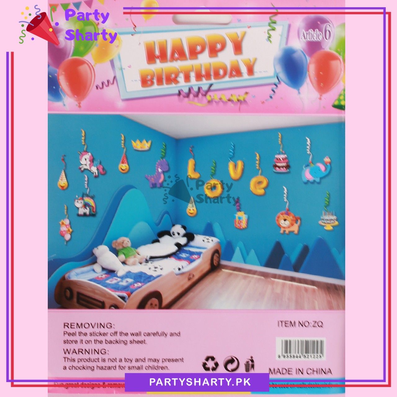 Masha & The Bear Theme Hanging Swirls (Pack of 6) For Birthday Party and Decoration