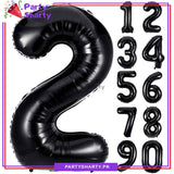 Black 40 inches Number Foil Balloon for Birthday / Anniversary Party Decoration