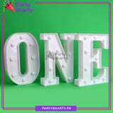 White ONE Warm LED Alphabet for First Birthday Decoration