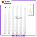 Pack of 6 Creative Artificial Lining LED Long Pole Flameless Electronic Candle Lights