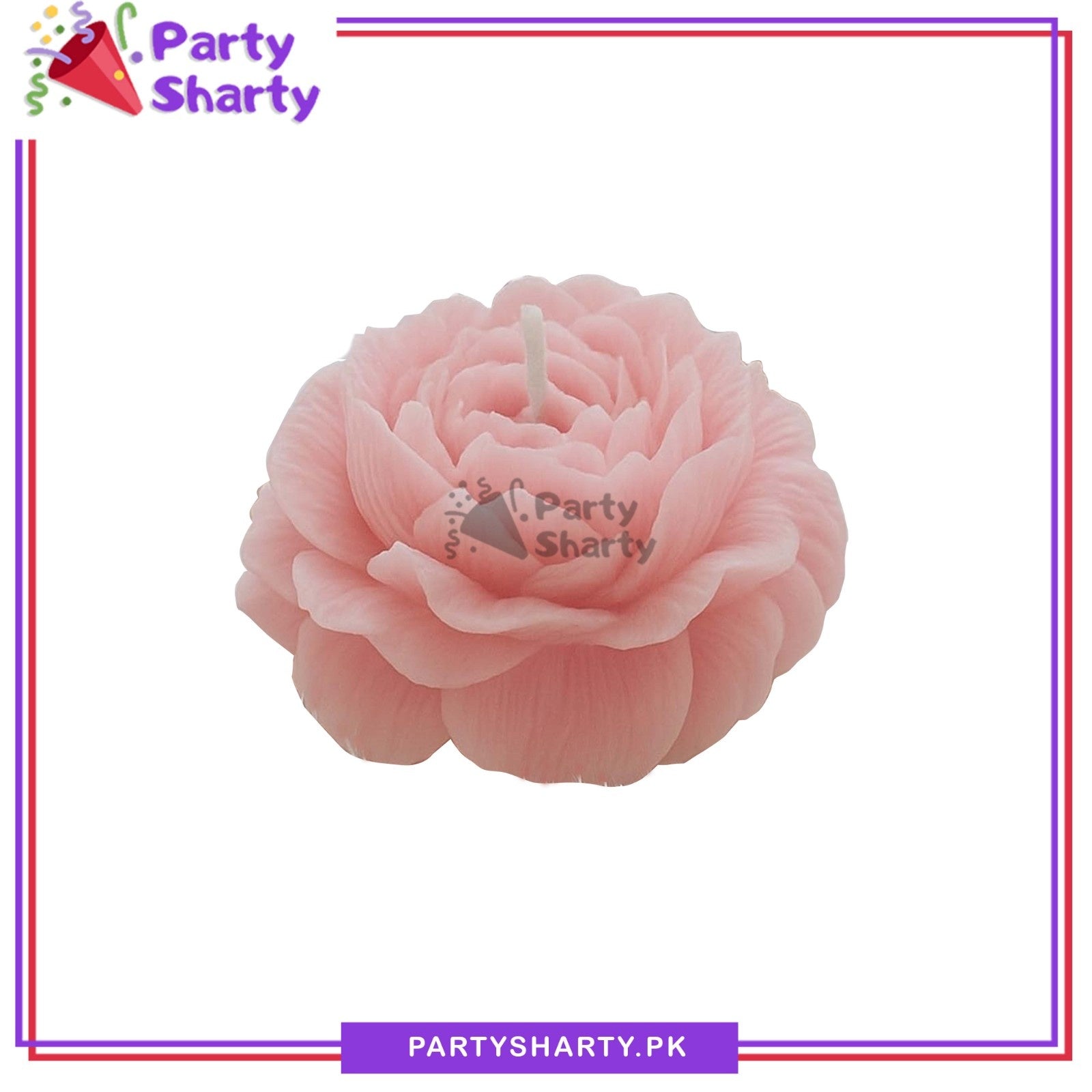 Pink Peony Flower Shape Scented Candle For Room Decoration