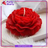 Red Peony Flower Shape Scented Candle For Room Decoration