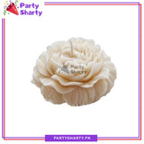 White Peony Flower Shape Scented Candle For Room Decoration