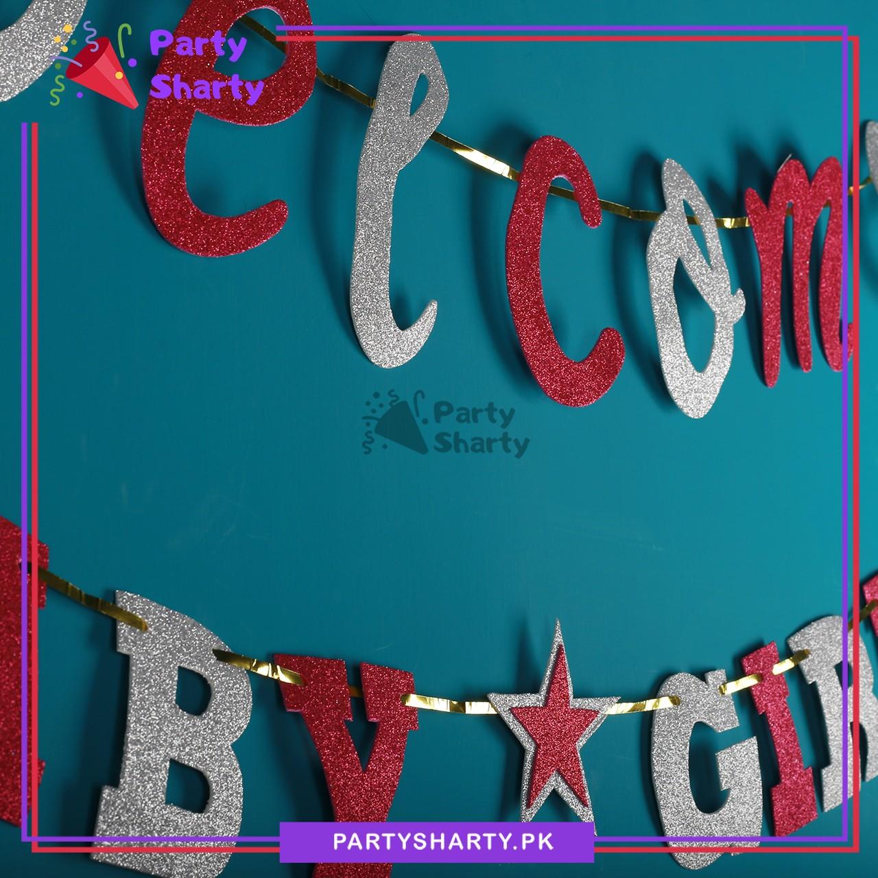 Welcome Baby Boy / Girl Scripted Foamic Banner for Welcome Baby Decoration & Celebration