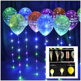 Happy Birthday Printed LED Lights Multi Color Latex Balloons for Birthday Parties Celebration & Decorations (5 pcs)