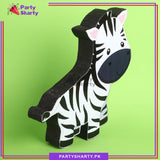 Zebra Character Thermocol Standee For Jungle / Safari Theme Based Birthday Celebration and Party Decoration