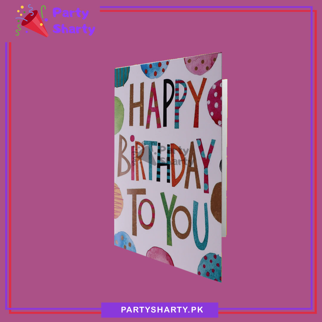 Happy Birthday Colorful Baloons Design Greeting Card