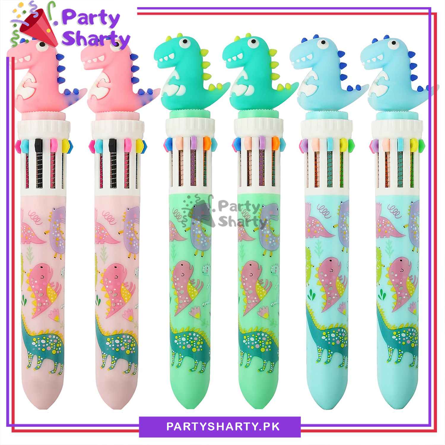10 Colors Dinosaur Theme Pen For Dinosaur / Dragon Theme Celebration and Giftaways