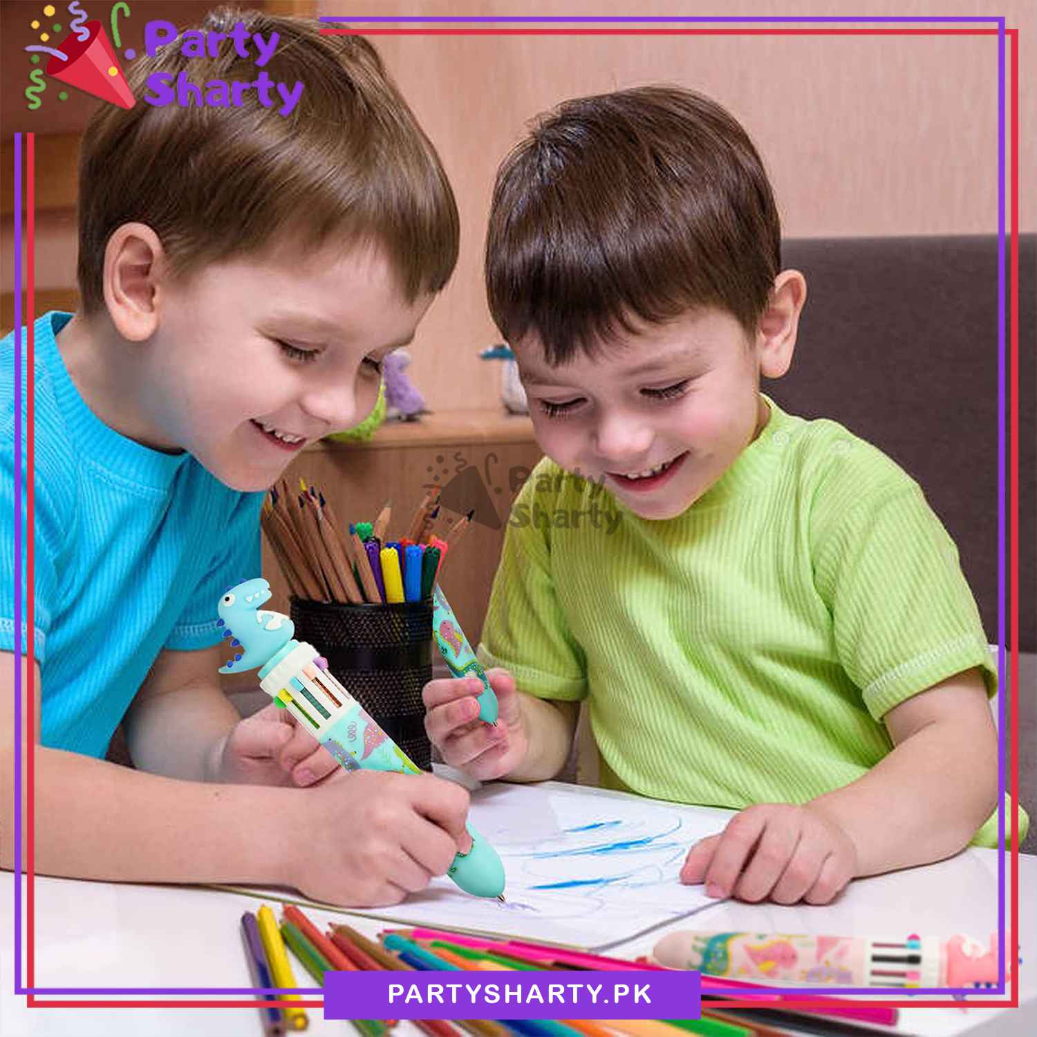 10 Colors Dinosaur Theme Pen For Dinosaur / Dragon Theme Celebration and Giftaways