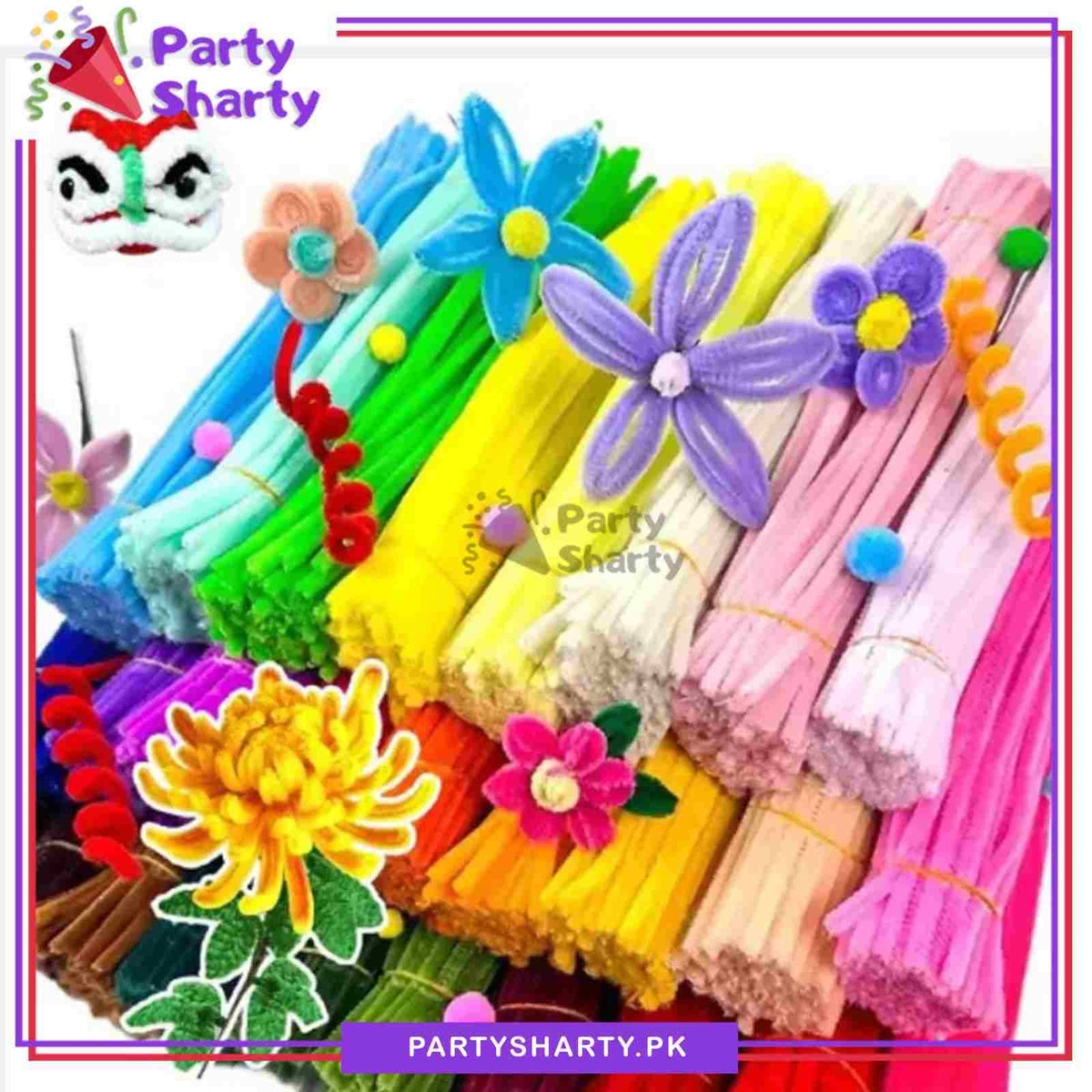 100pcs Pack Colorful Pipe Cleaner Stripes For Cleaning Or Flower Making Decoration