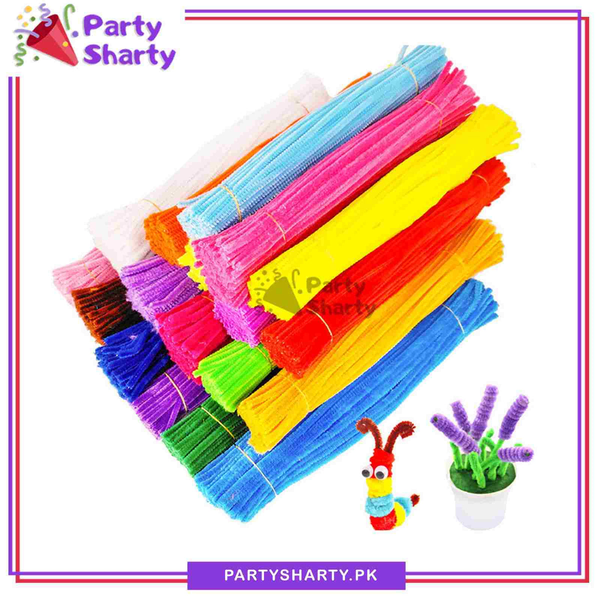 100pcs Pack Colorful Pipe Cleaner Stripes For Cleaning Or Flower Making Decoration