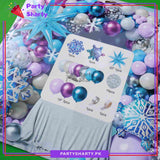 100pcs Frozen Snowflake Balloons Garland Arch For Birthday Party Decoration and Celebration
