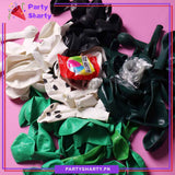 100pcs Green, White And Black Football Theme Balloon Garland Set For Themed Party Decoration And Celebration