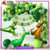 100pcs Happy Birthday Dinosaur Theme Set For Birthday Party and Event Decoration