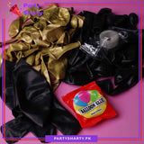 100pcs Metallic Golden & Black Balloon Garland Kit for Party Decorations and Celebration