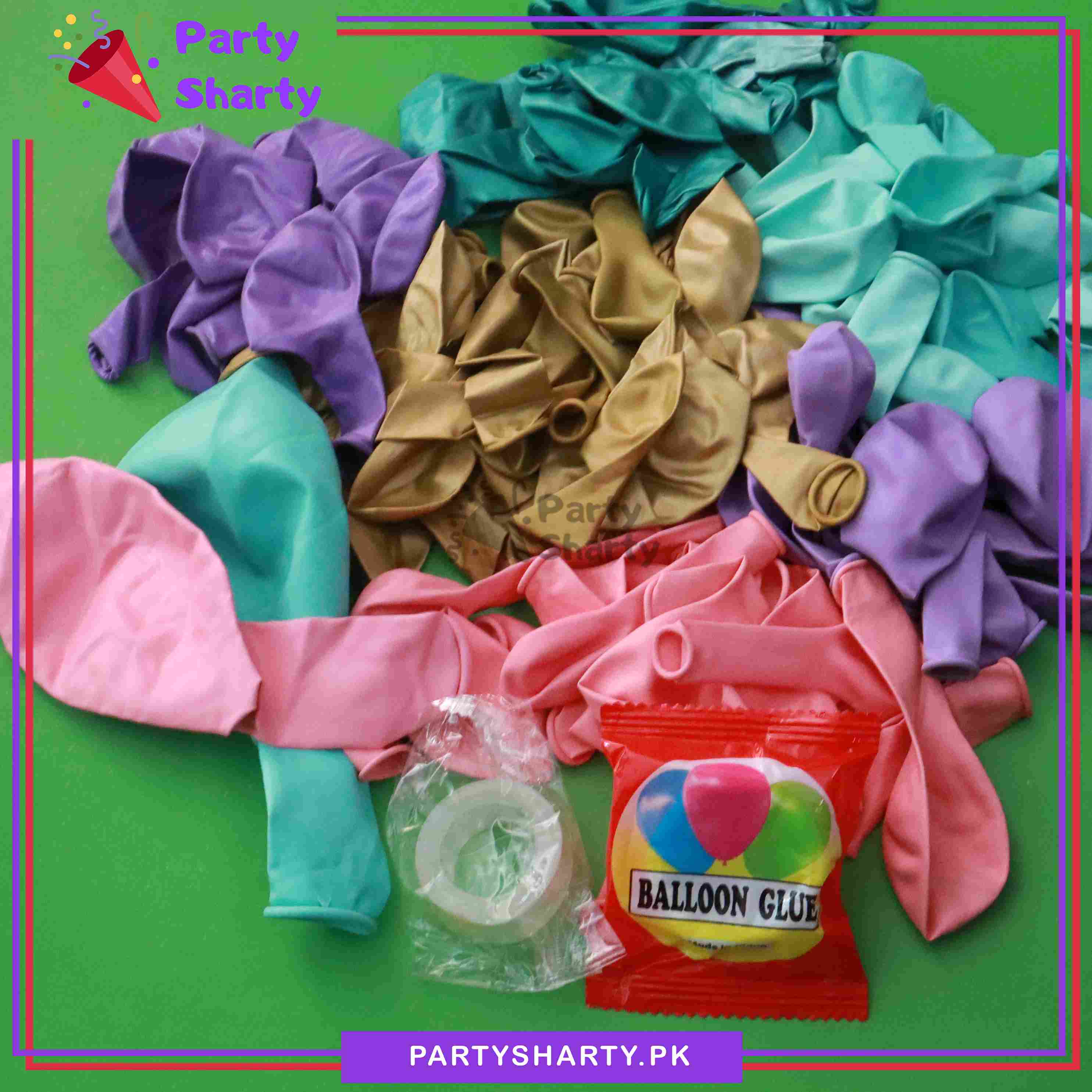 100pcs Sea Green, Baby Pink and Purple Balloons with Sea Shell Foil Balloon Garland Kit for Mermaid Theme Party Decorations and Celebration