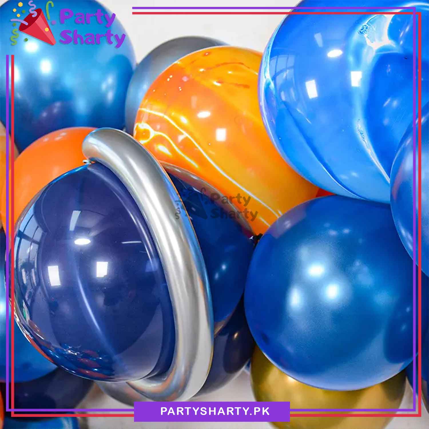 100pcs Spaceman Theme Balloon Garland Set For Space Theme Birthday Decoration and Celebration