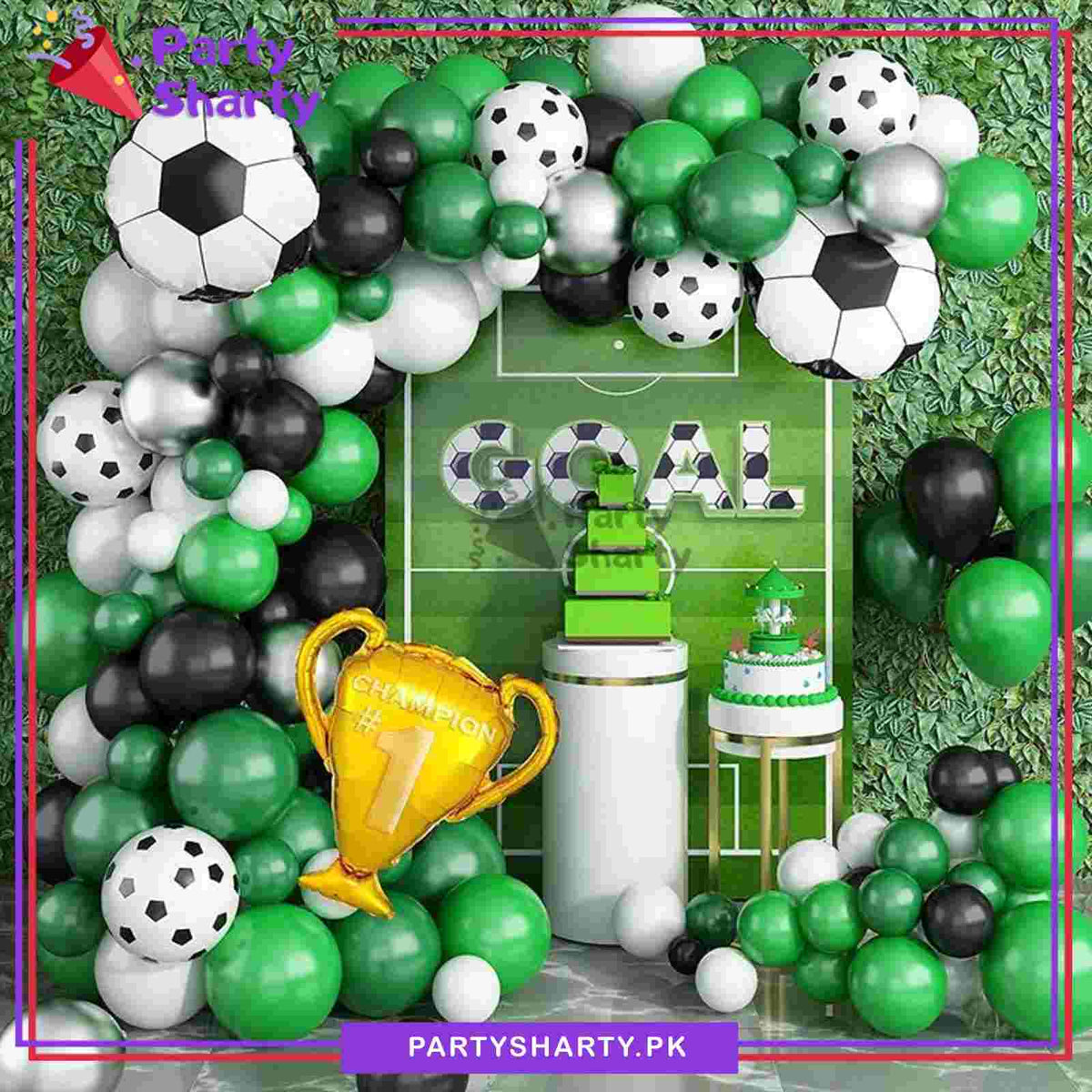 109pcs Football Theme Balloon Garland Set For Theme Party Decoration & Celebration
