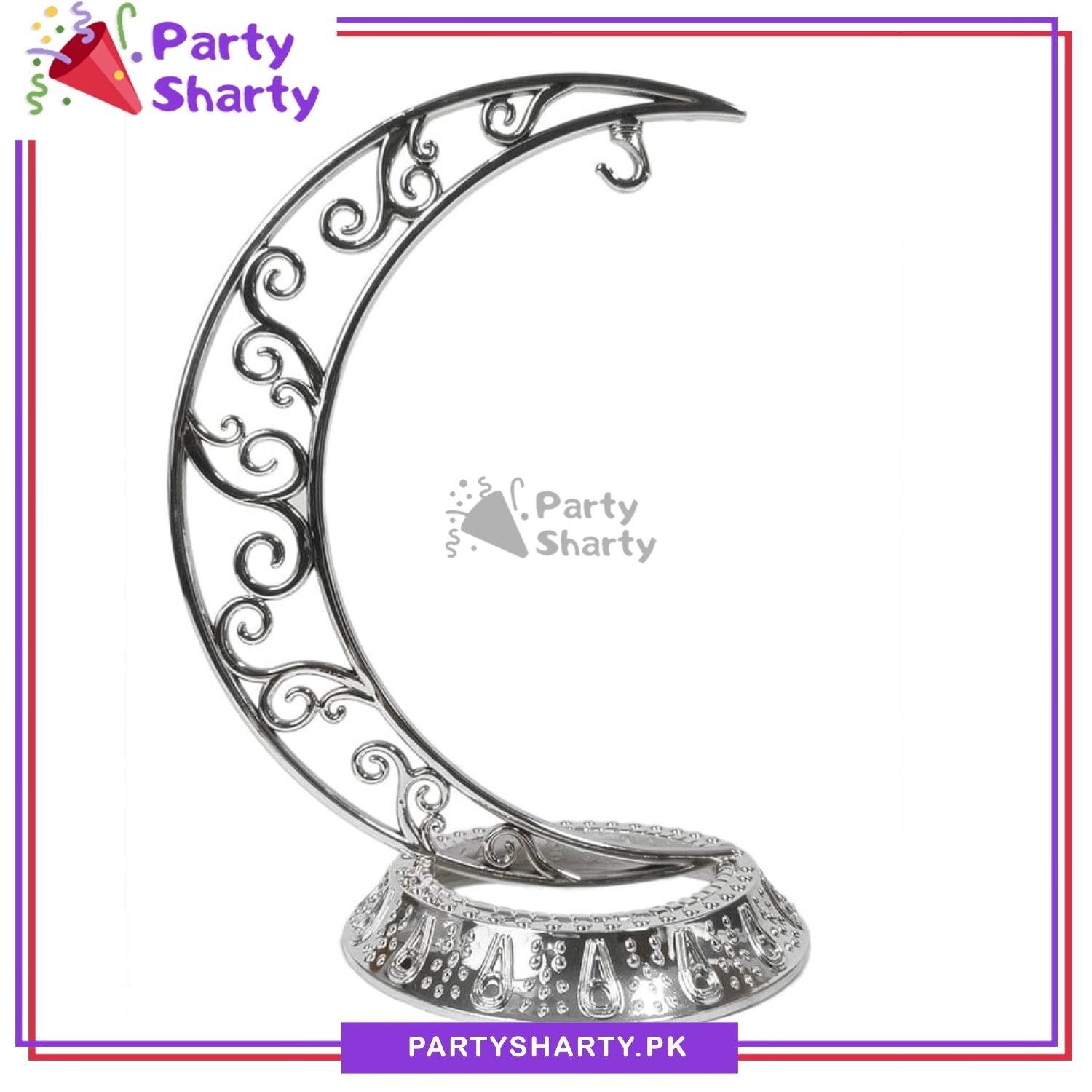 10inches Medium Size Crescent Moon Style Table Stand For Lantern Hanging and Table Decoration
