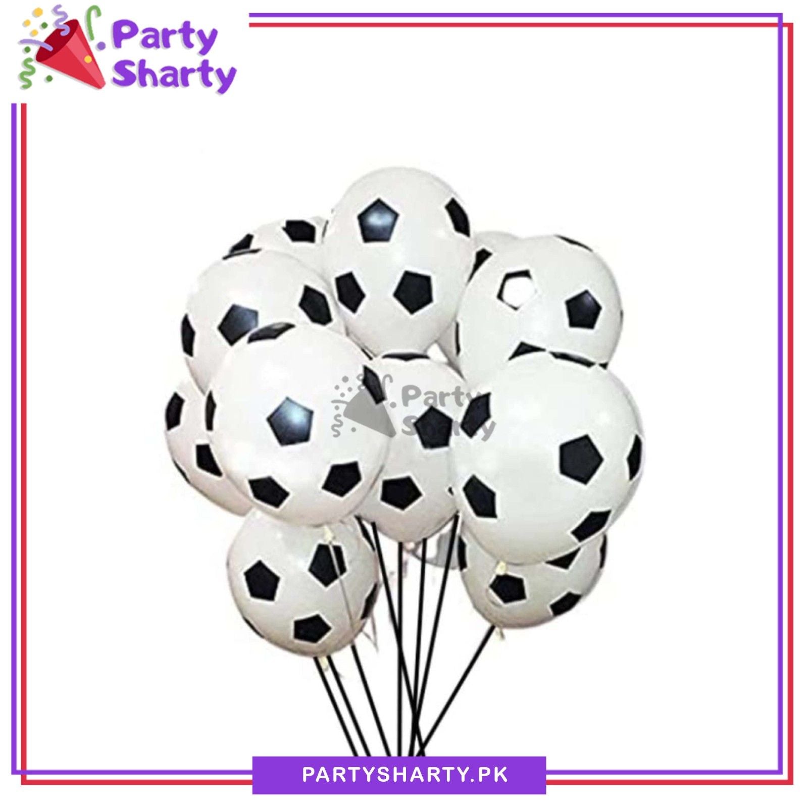 10pcs Black White Football Print Latex Balloons For Foot Ball Theme Birthday Party Decoration